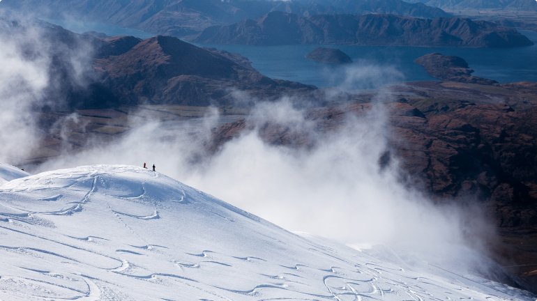Treble Cone above Lake Wānaka (photo: Treble Cone / Real NZ)